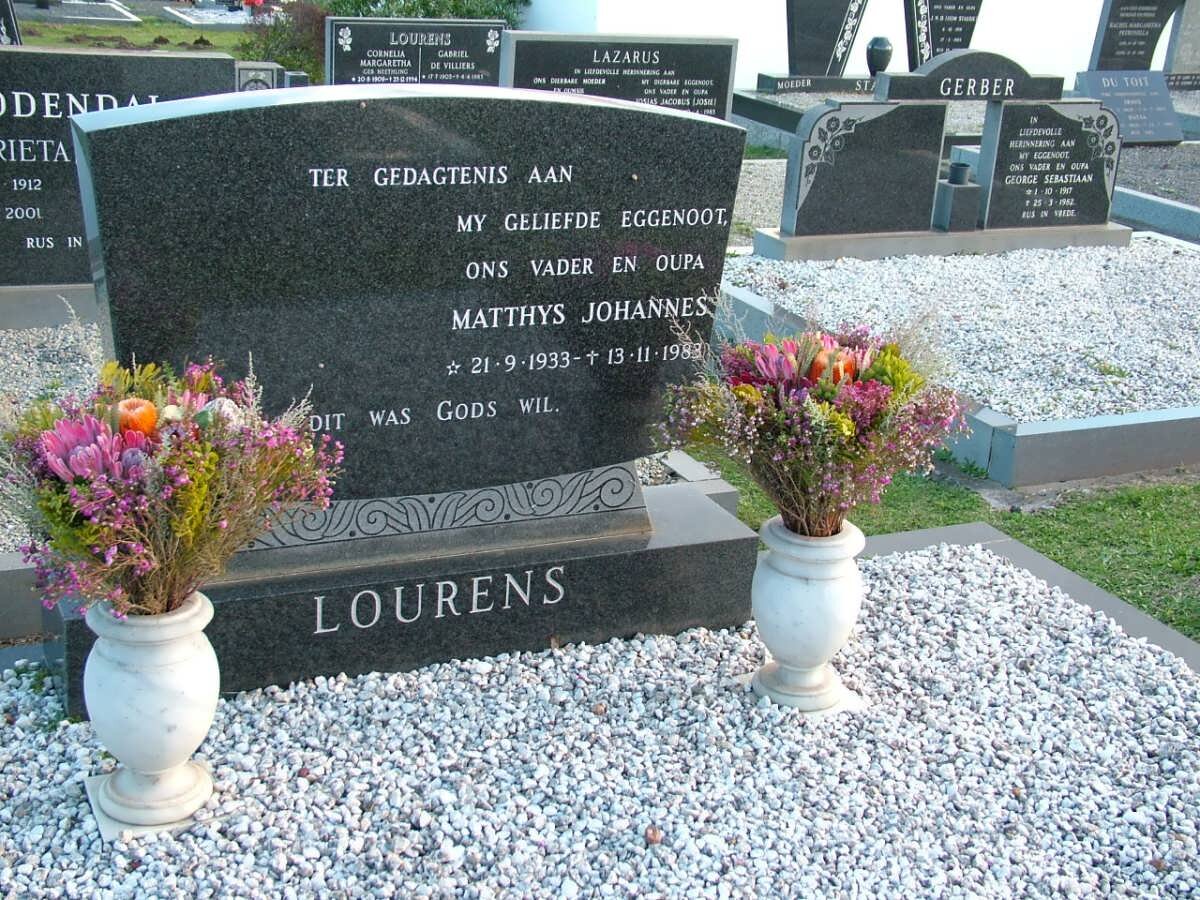 LOURENS Matthys Johannes 1933-1983