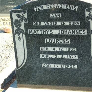 LOURENS Matthys Johannes 1903-1977
