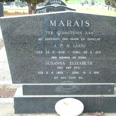 MARAIS J.P.S. 1908-1971 &amp; Susanna Elizabeth VAN DYK 1909-1981