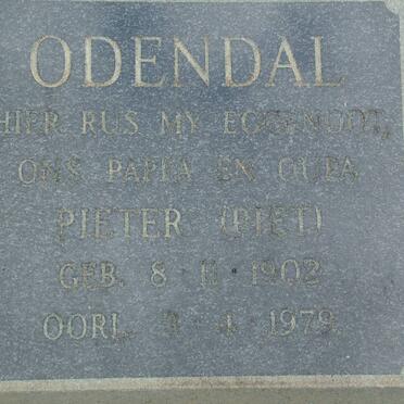 ODENDAL Pieter 1902-1979