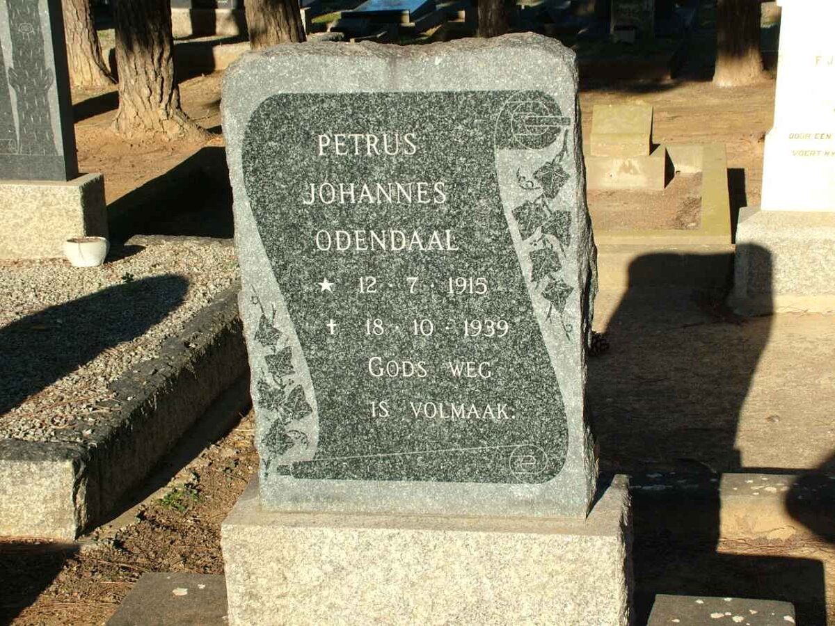 ODENDAAL Petrus Johannes 1915-1939