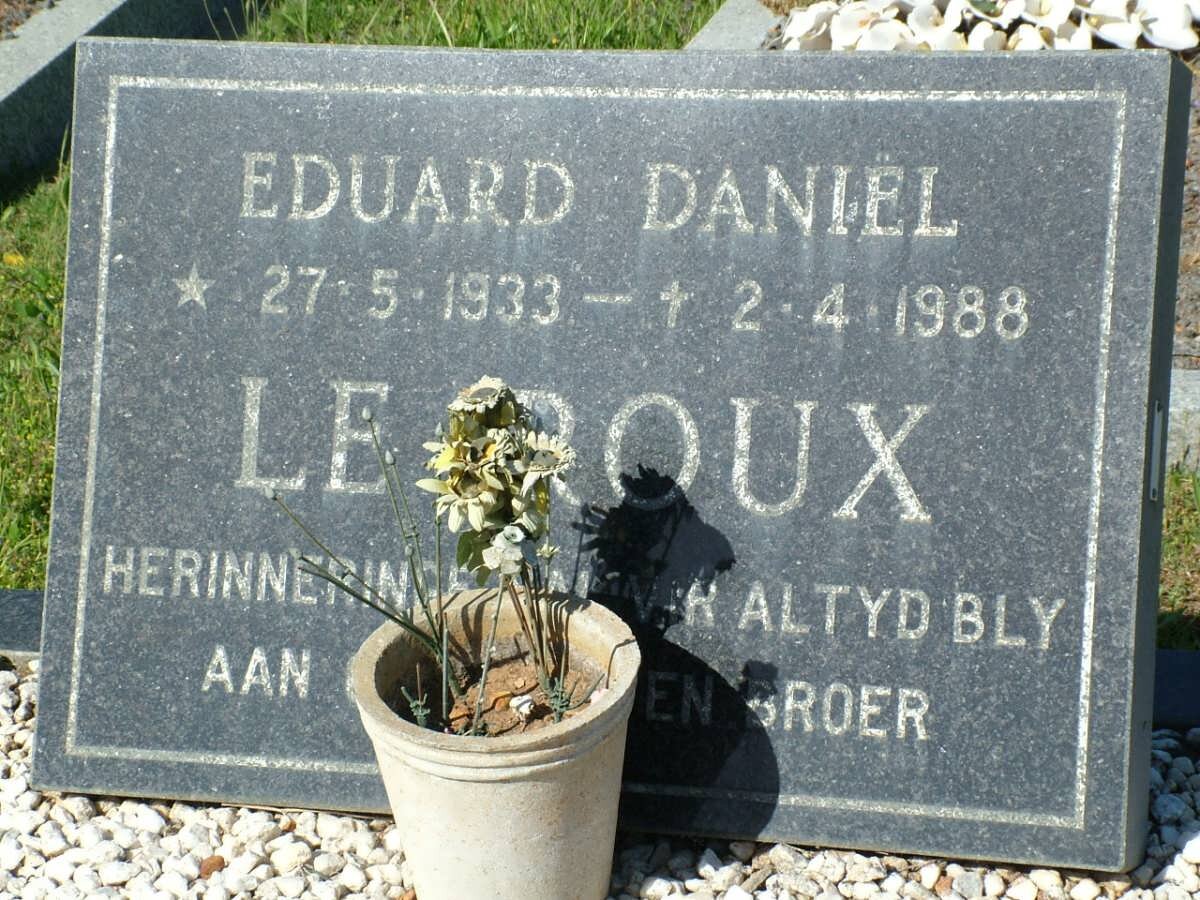 ROUX Eduard Daniël, le 1933-1988