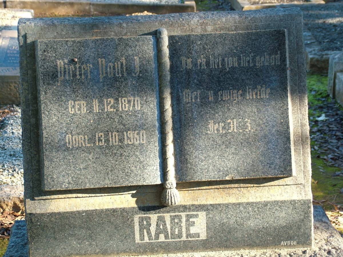 RABE Pieter Paul J. 1870-1950