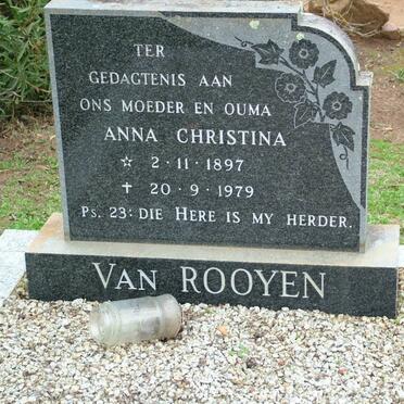 ROOYEN Anna Christina, van 1897-1979
