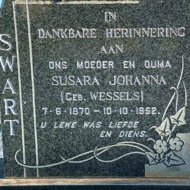 SWART Susara Johanna nee WESSELS 1870-1952