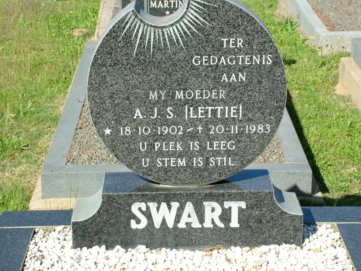 SWART A.J.S. 1902-1983