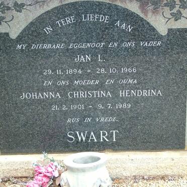 SWART Jan L. 1894-1966 &amp; Johanna Christina Hendrina 1901-1989