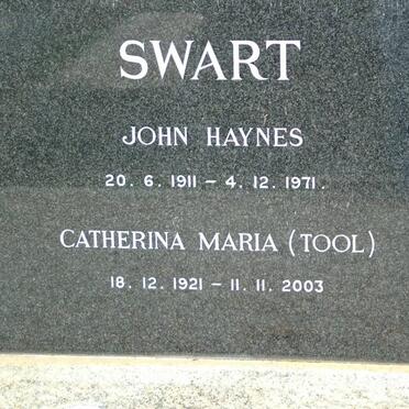 SWART John Haynes 1911-1971 &amp; Catherina Maria 1921-2003