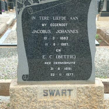 SWART Jacobus Johannes 1883-1967 &amp; E.C. GERMISHUYS 1891-1977