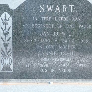 SWART J.W.J. 1890-1978 &amp; S.H. WESSELS 1899-1978