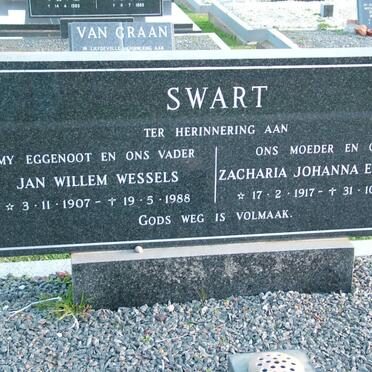 SWART Jan Willem Wessels 1907-1988 &amp; Zacharia Johanna Elizabeth 1917-1988