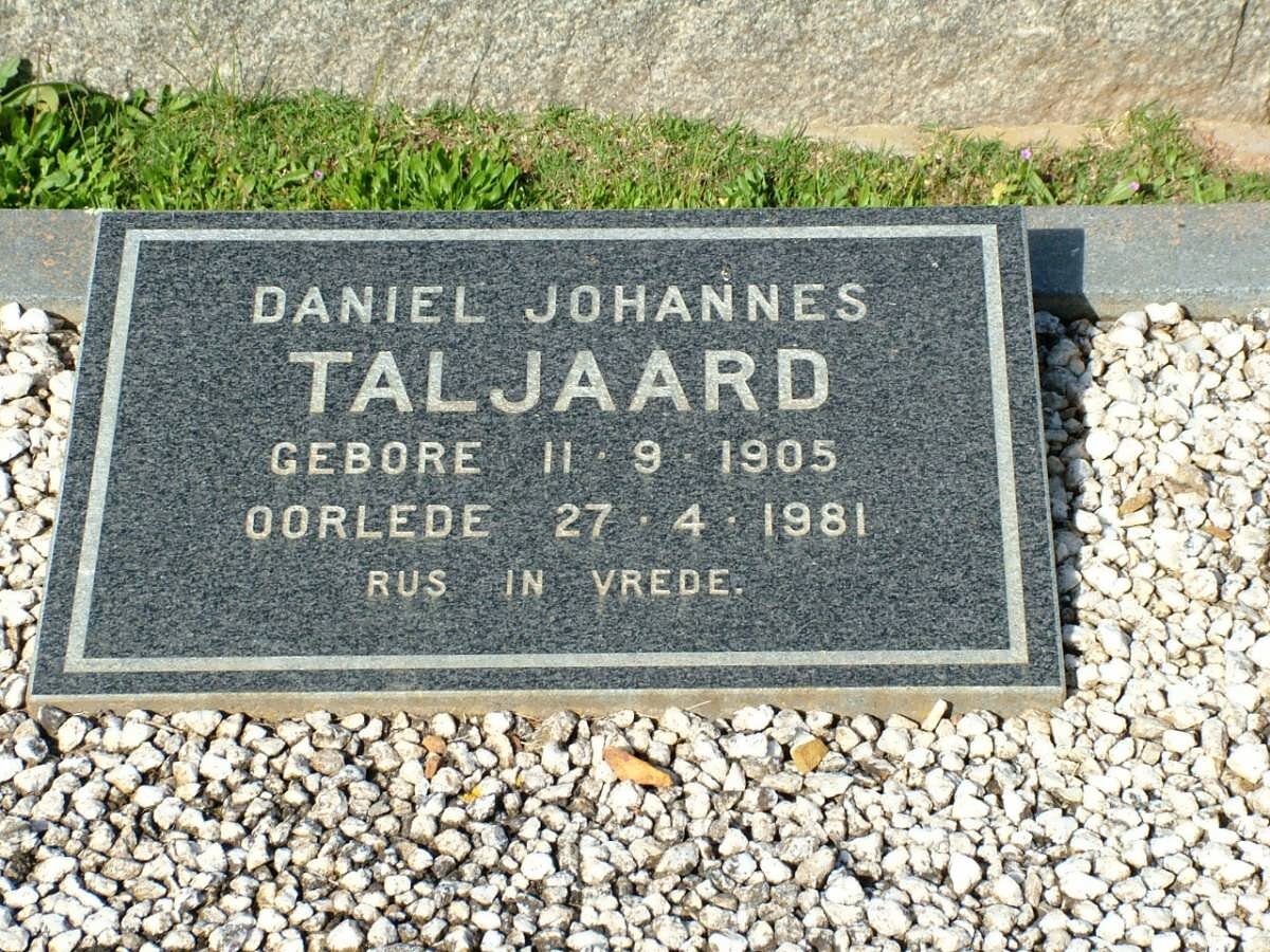 TALJAARD Daniel Johannes 1905-1981