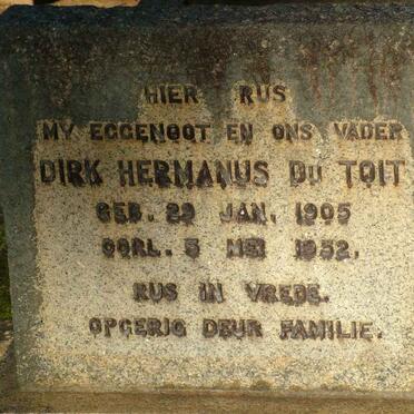 TOIT Dirk Hermanus, du 1905-1952