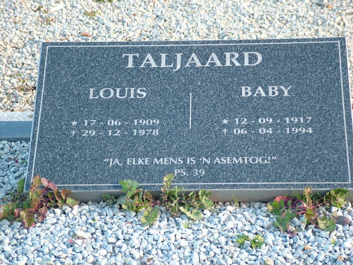 TALJAARD Louis 1909-1978 &amp; Baby 1917-1994