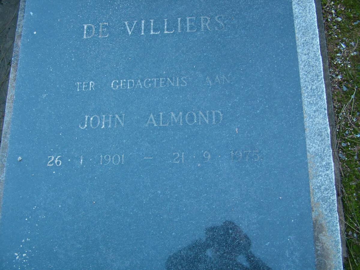 VILLIERS John Almond, de 1901-1975