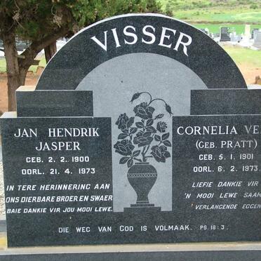 VISSER Jan Hendrik Jasper 1900-1973 &amp; Cornelia Vera PRATT 1901-1973