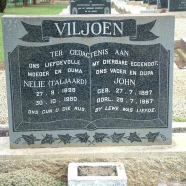 VILJOEN John 1897-1967 &amp; Nelie TALJAARD 1898-1980