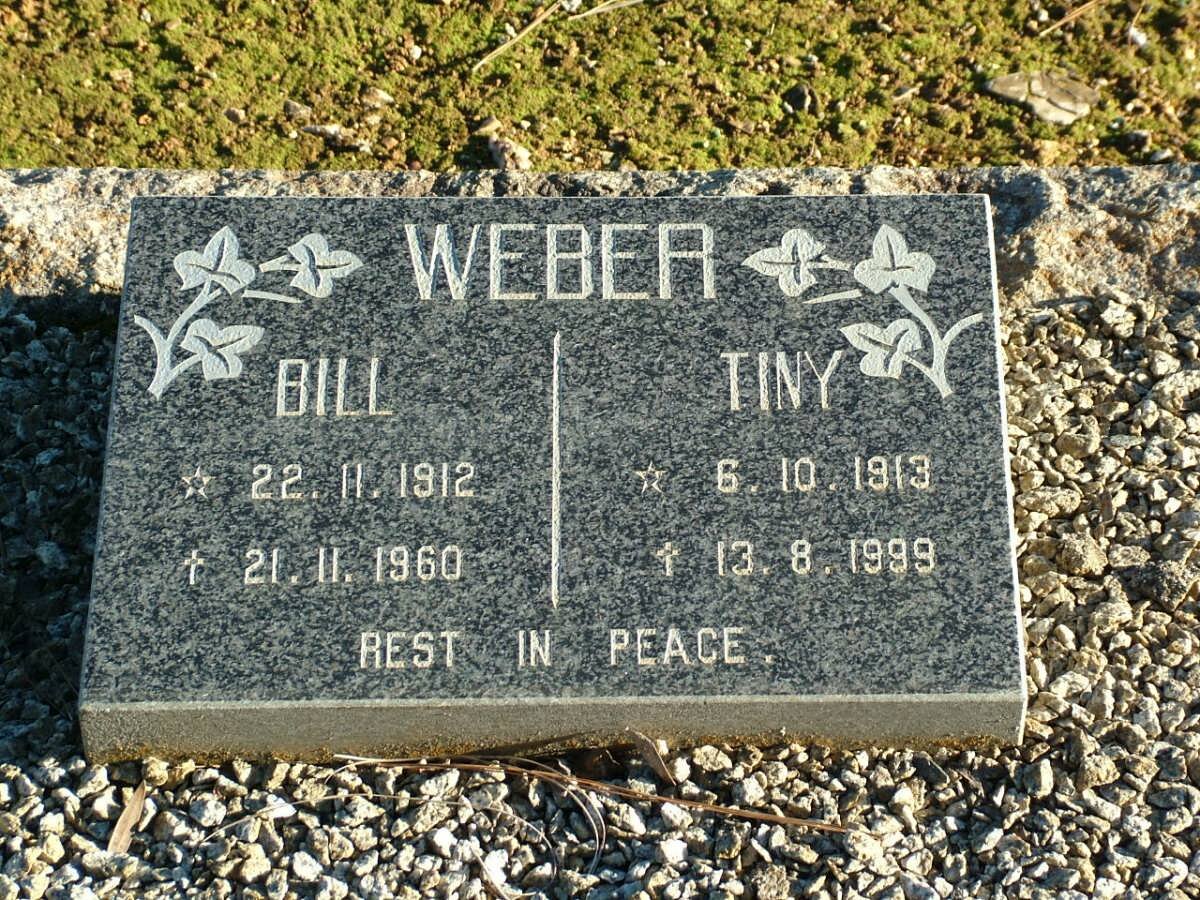 WEBER Bill 1912-1960 &amp; Tiny 1913-1999
