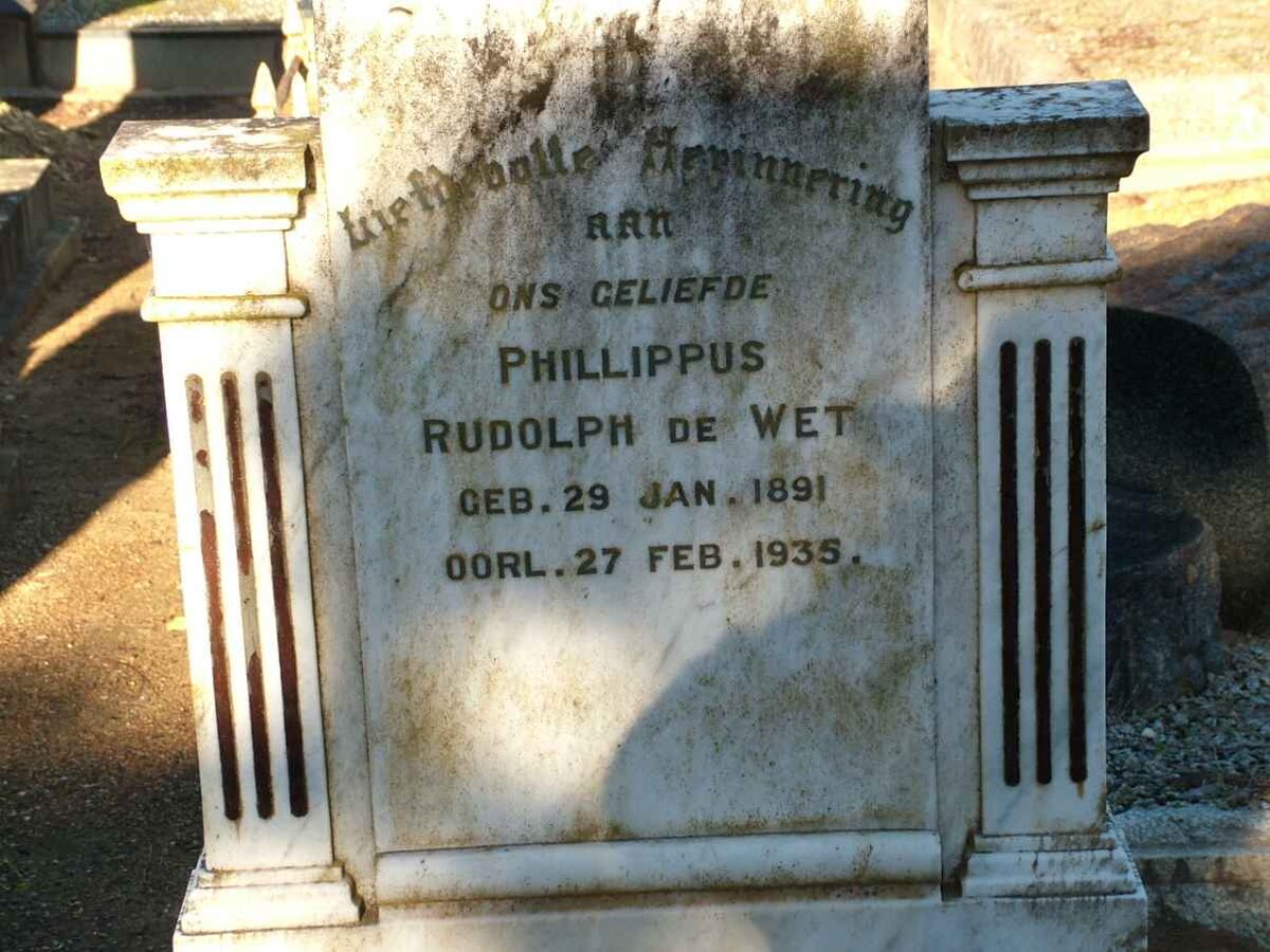 WET Phillippus Rudolph, de 1891-1935