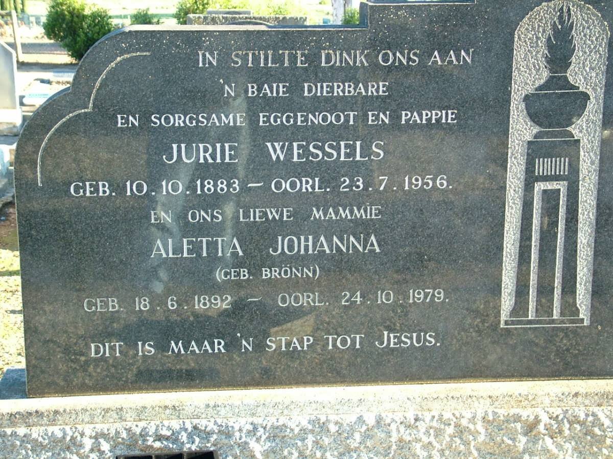 WESSELS Jurie 1883-1956 &amp; Aletta Johanna BRÖNN 1892-1979