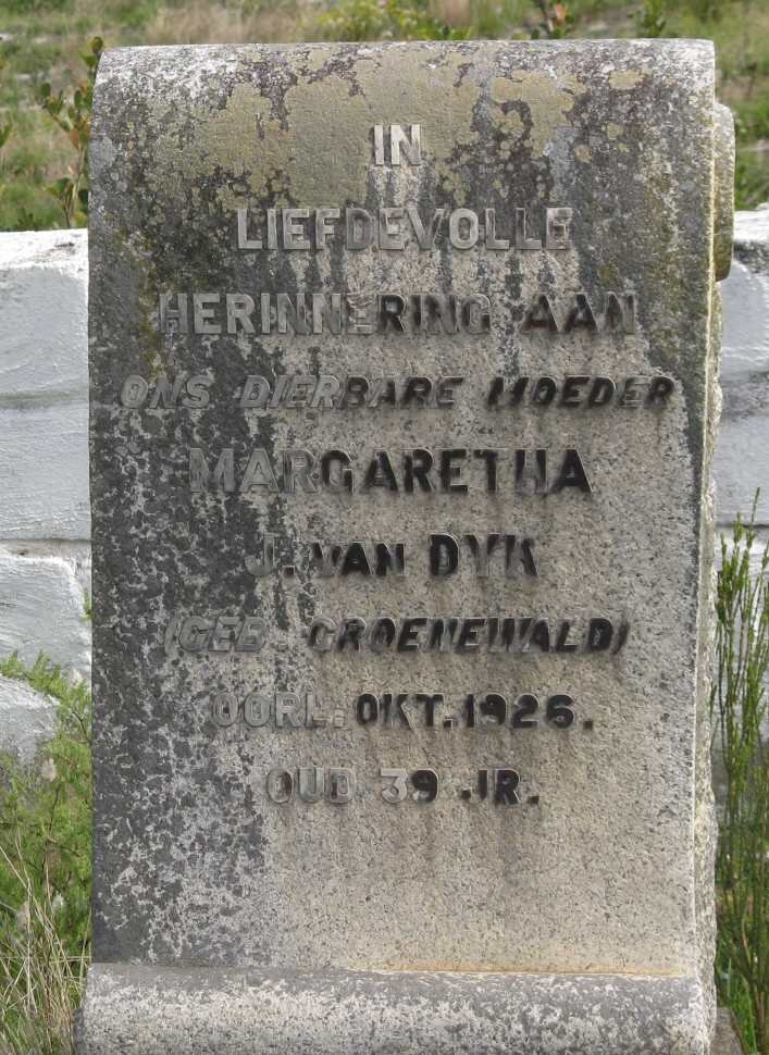 DYK Margaretha, van nee GROENEWALD -1926