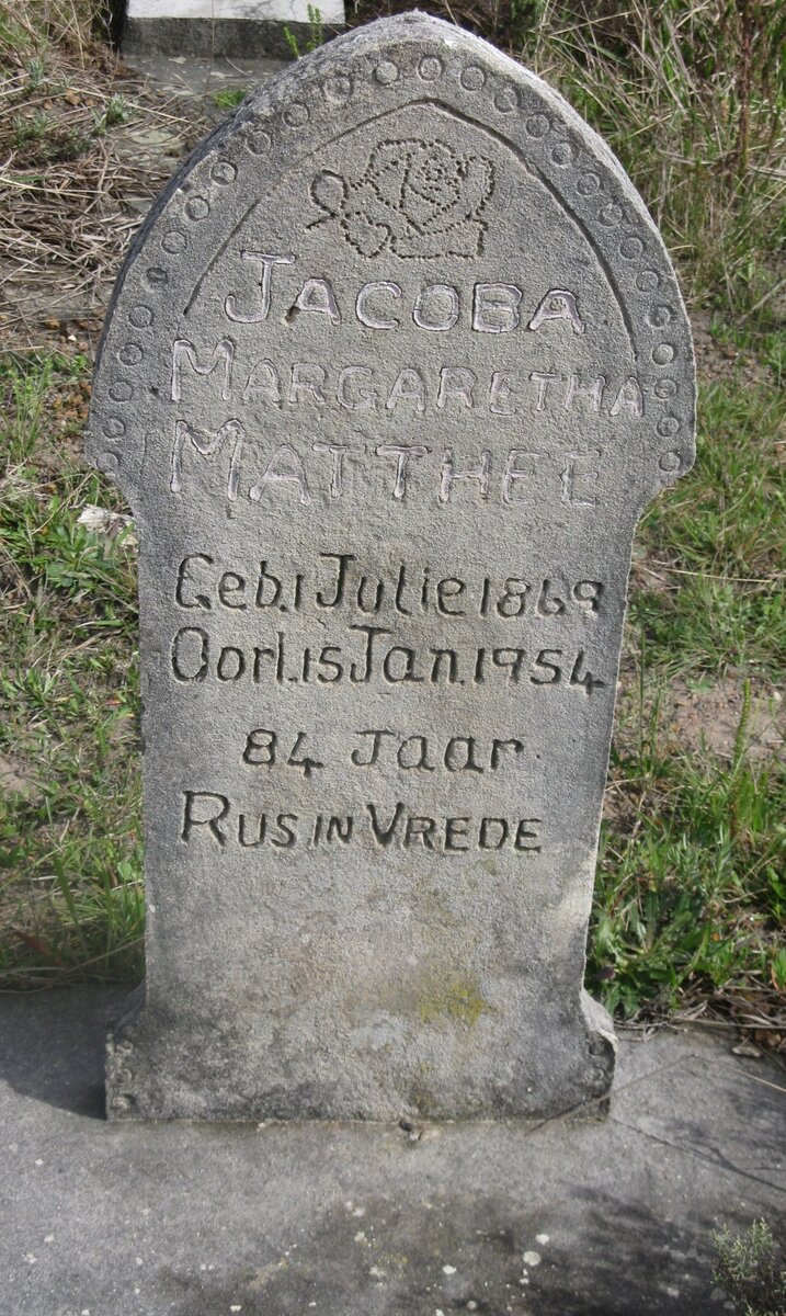 MATTHEE Jacoba Margaretha 1869-1954