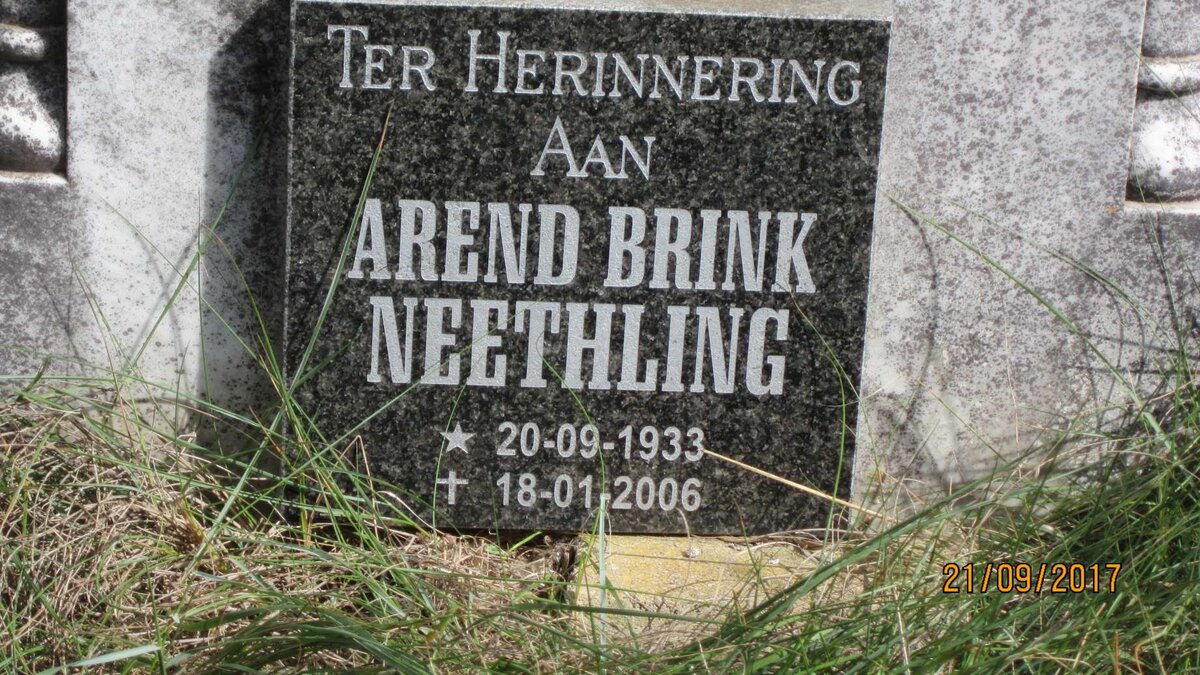 NEETHLING Arend Brink 1933-2006