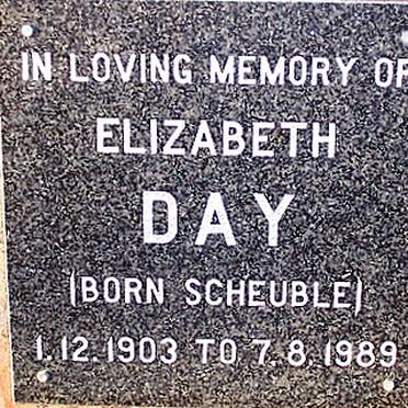 DAY Elizabeth nee SCHEUBLÉ 1903-1989