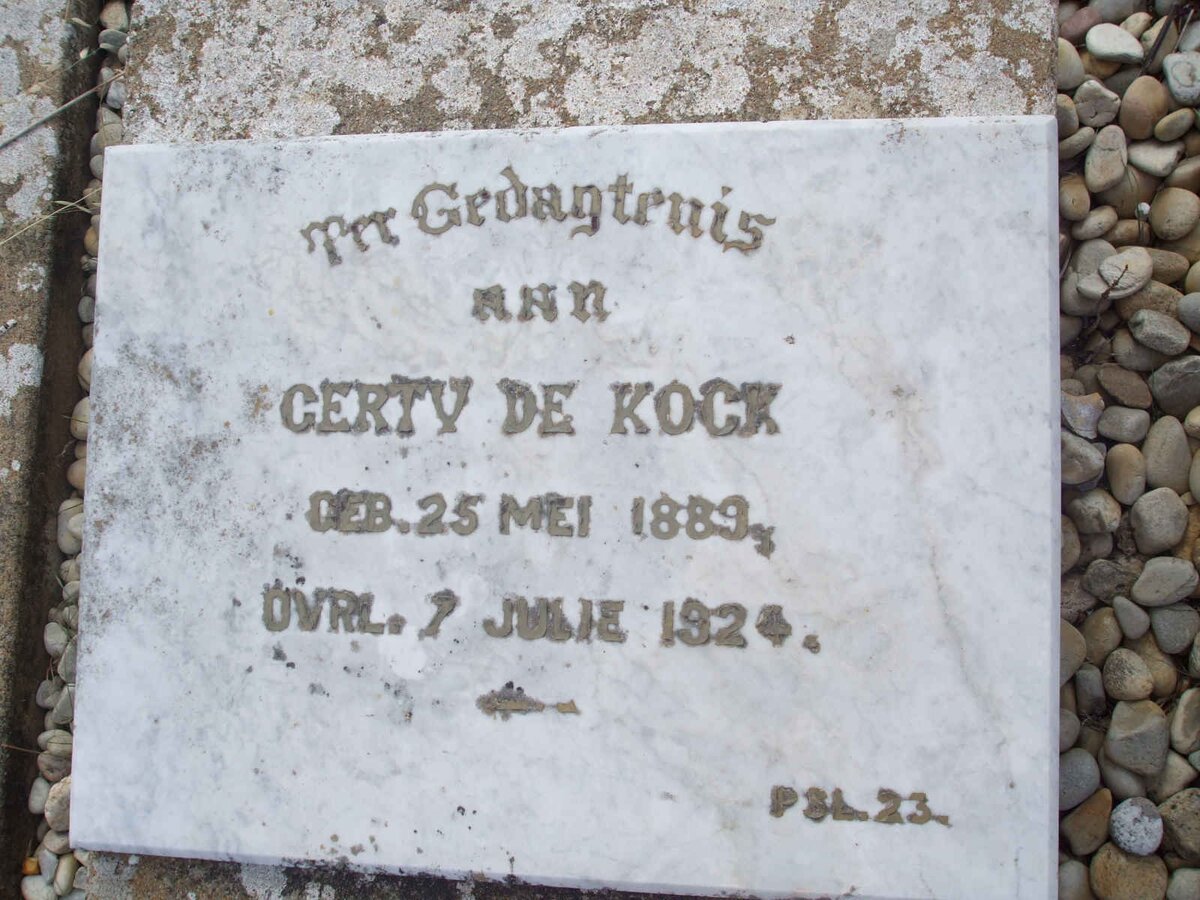 KOCK Gerty, de 1889-1924