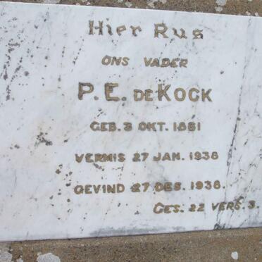 KOCK P.E., de 1861-1938