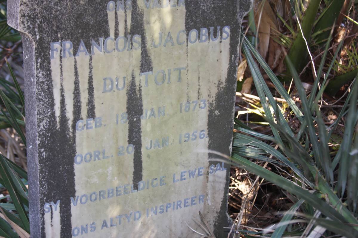 TOIT Francois Jacobus, du 1873-1956