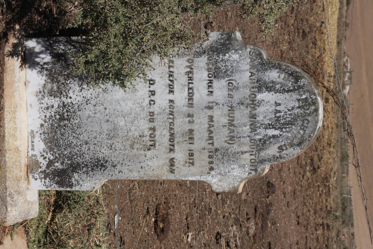 TOIT Sarah Johanna, du nee HUMAN 1884 -1917