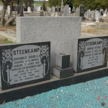 STEENKAMP Andries Petrus 1917-1994 &amp; Johannes Isabella V.D. MERWE 1931-1964