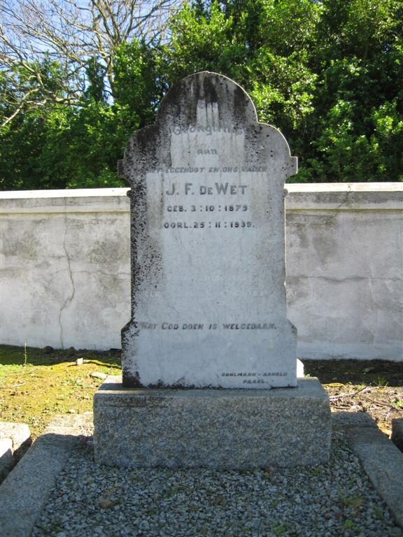 WET J.F., de 1879-1939