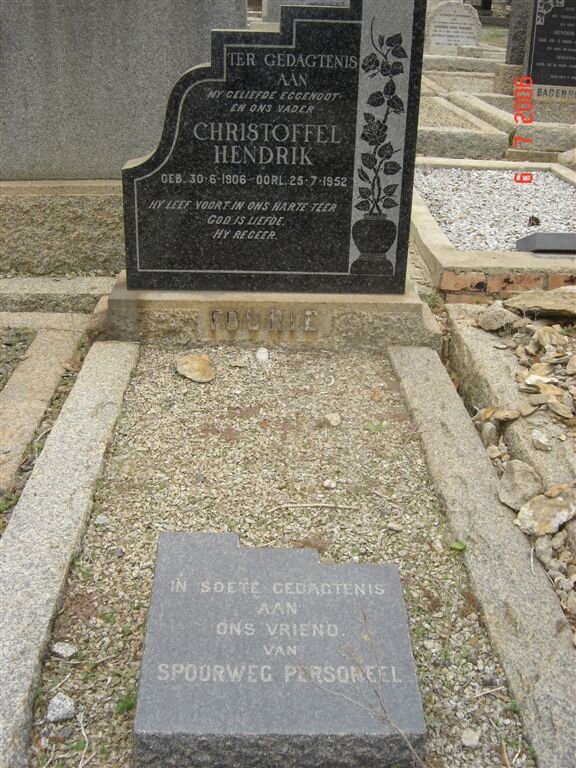 FOURIE Christoffel Hendrik 1906-1952