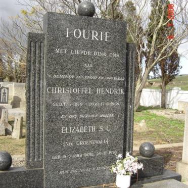FOURIE Christoffel Hendrik 1879-1956 &amp; Elizabeth S.C. GROENEWALD 1889-1970