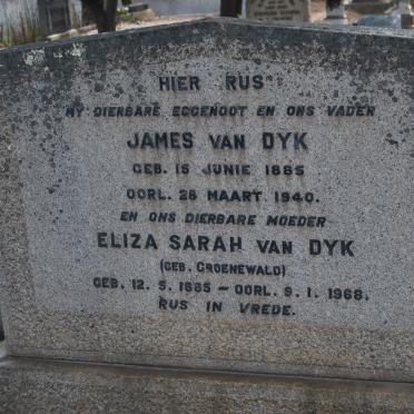 DYK James, van 1885-1940 &amp; Eliza Sarah GROENEWALD 1885-1968