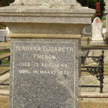 THERON  Hendrika Elizabeth 1848-1925