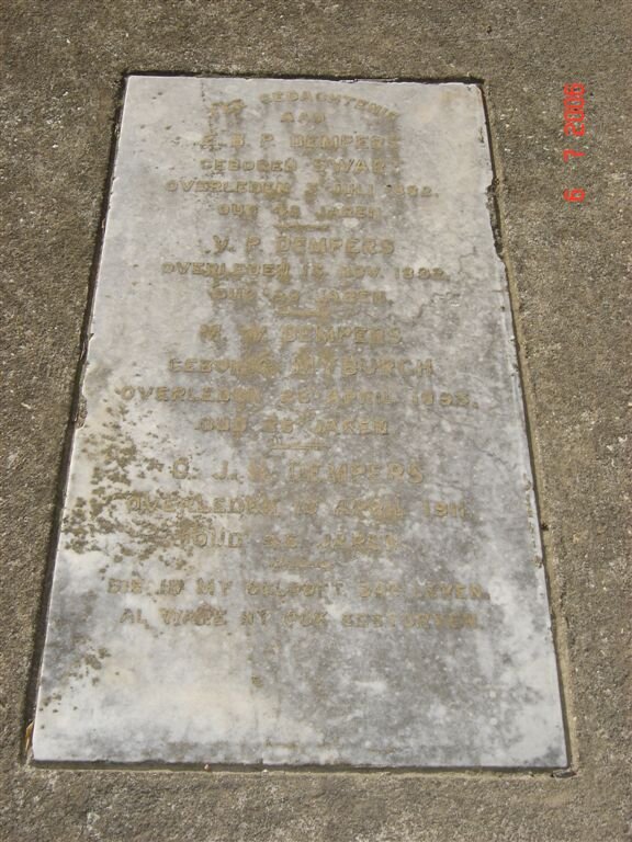 DEMPERS MEMORIAL PLAQUE