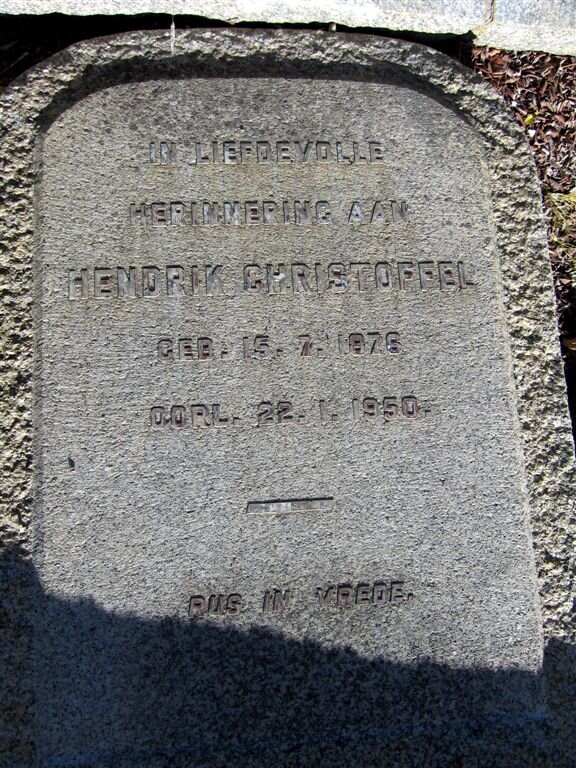 WET Hendrik Christoffel, de 1878-1950