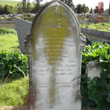 VILJOEN Jacobus Oktober 1851-1925 &amp; Dolphina Maria CARELSE 1950-1925