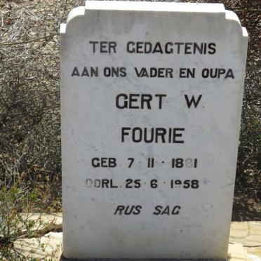 FOURIE Gert W. 1881-1958