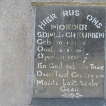 GREUNEN S.D.M.J., van 1872-1955