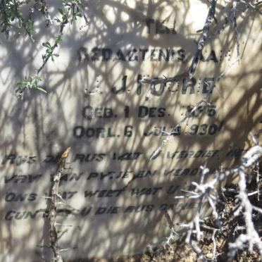 FOURIE J.J. 1875-1930