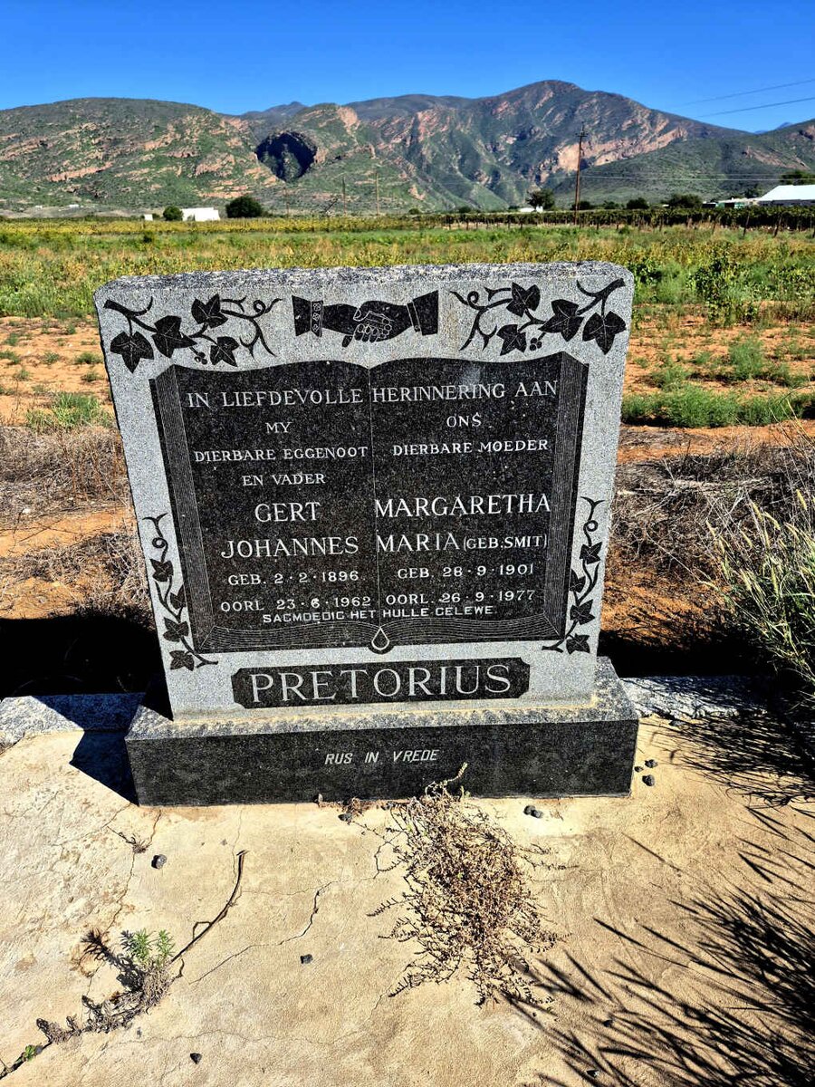 PRETORIUS Gert Johannes 1896-1962 & Margaretha Maria SMIT 1901-1977
