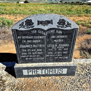 PRETORIUS Johannes Matthys 1898-1963 & Cecilia Johanna BEKKER 1901-1982
