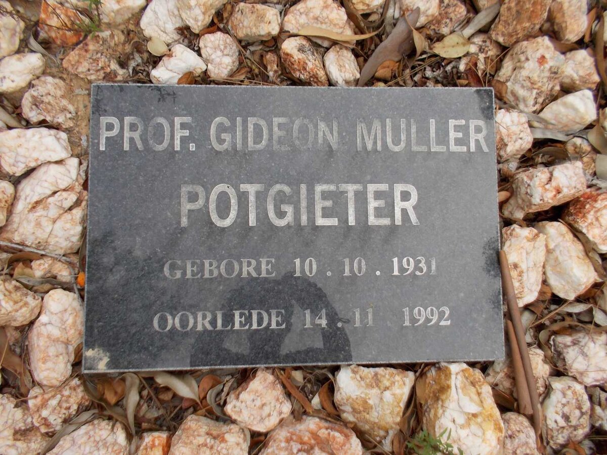 POTGIETER Gideon Muller 1931-1992