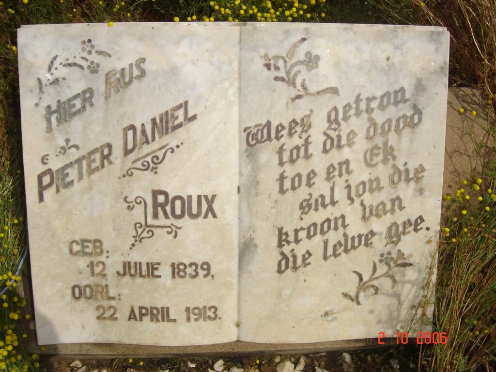 ROUX Pieter Daniel 1839-1913