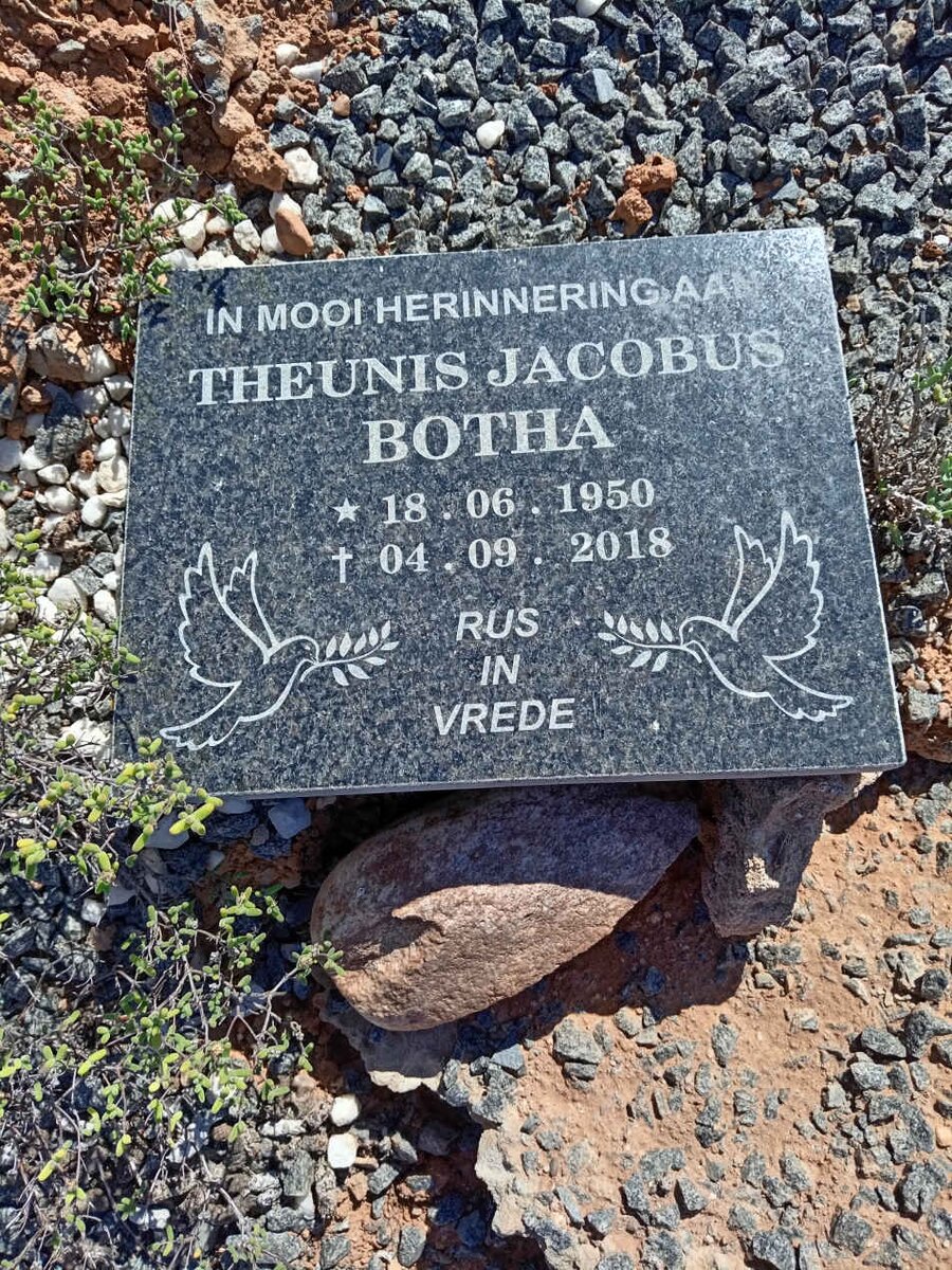 BOTHA Theunis Jacobus 1950-2018