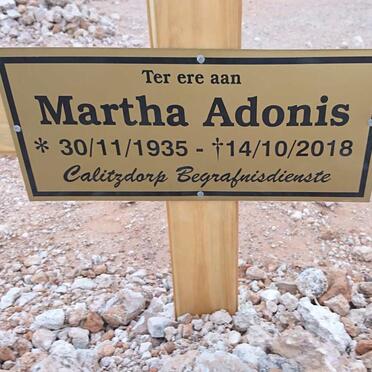 ADONIS Martha 1935-2018